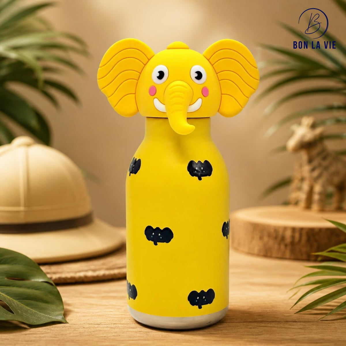 Cute Animal Insulated Bottle 450ml with Straw & Leak-Proof Lid