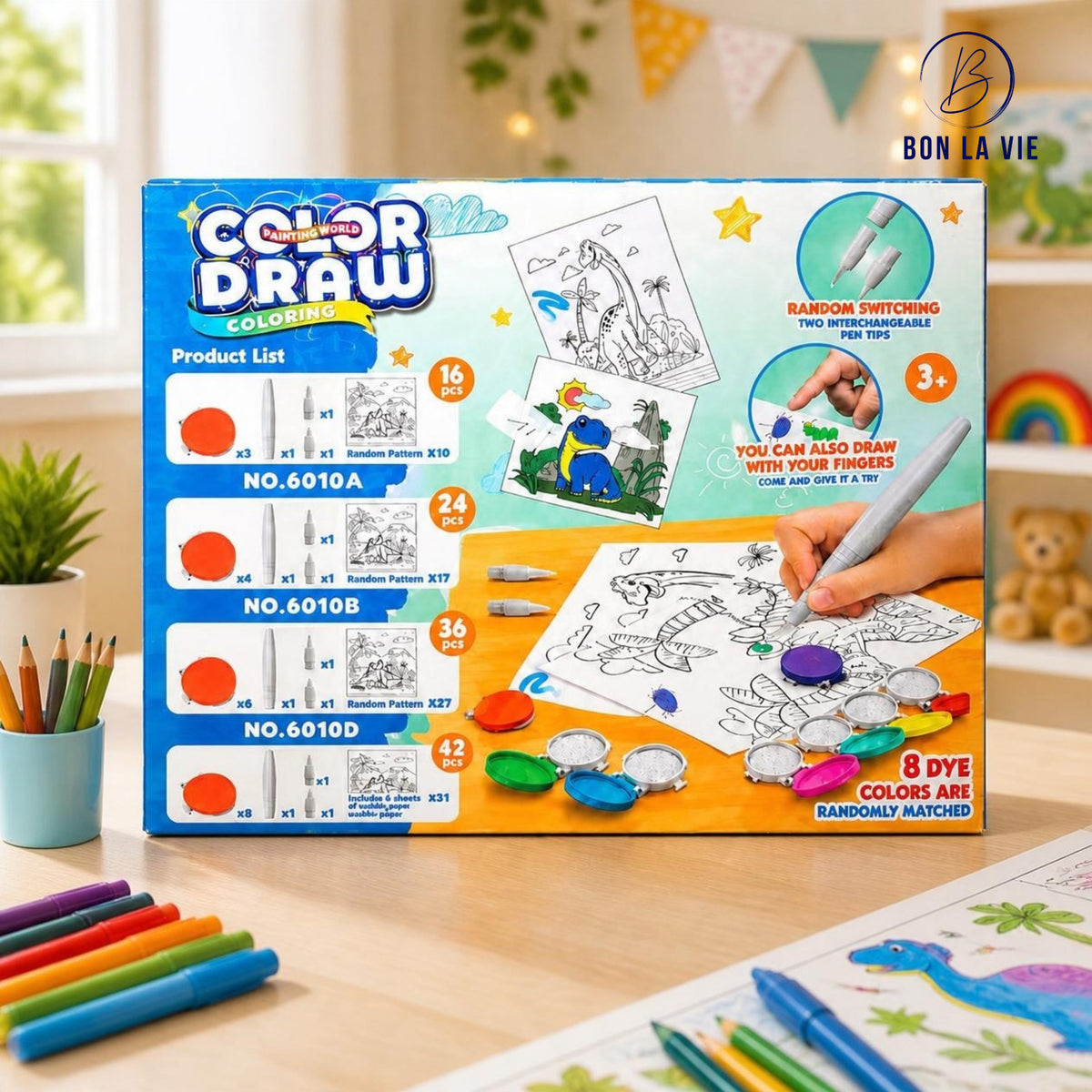 Color Draw Magical Painting World Coloring Set with 4 Dye Colours