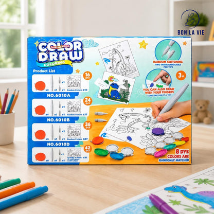 Color Draw Magical Painting World Coloring Set with 4 Dye Colours