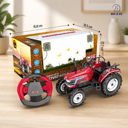 Mirana Officially Licensed Mahindra NOVO 605 RC Tractor with Smoke and Lights