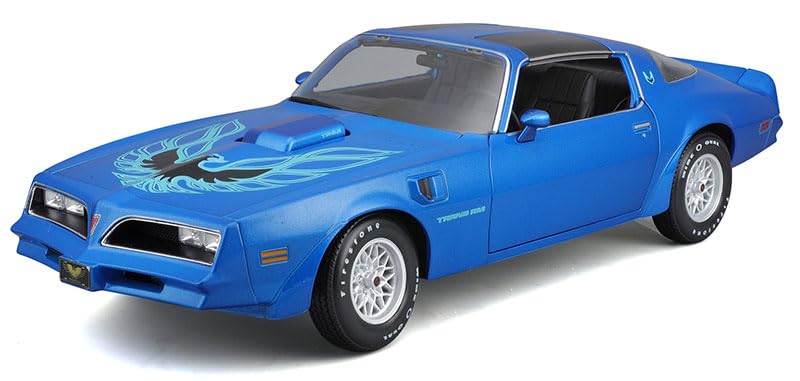 RMZ City Pontiac Trans Am 1:24 Scale Die Cast Metal Model Car - Blue