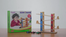 Giggles Funskool Ramp Racer, Wooden Racing Toy for Kids with 3 Mini Cars, Encourages Learning & Development, Motor Skills, Fun Activity for Preschool, Gift Set for Kid, Age 18+ Months