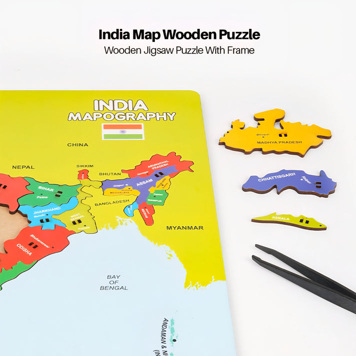 Ratna's Wooden India Map Puzzle 22 Pieces