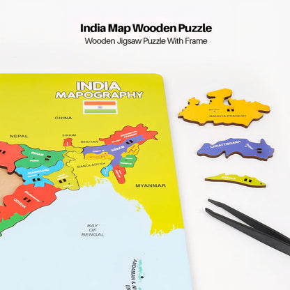 Ratna's Wooden India Map Puzzle 22 Pieces