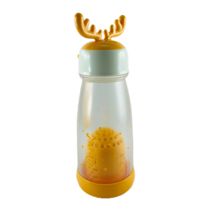 Reindeer Antler Plastic Water Bottle with Tea Infuser - 300ml