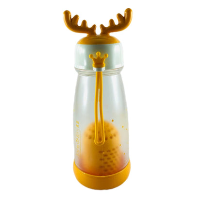 Reindeer Antler Plastic Water Bottle with Tea Infuser - 300ml