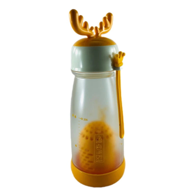 Reindeer Antler Plastic Water Bottle with Tea Infuser - 300ml