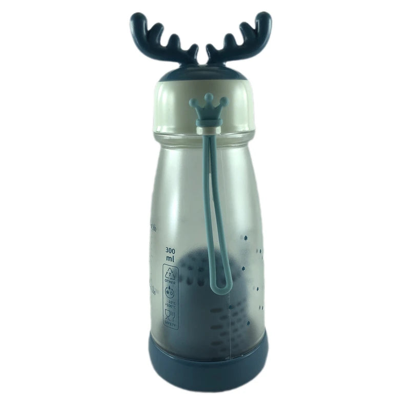 Reindeer Antler Plastic Water Bottle with Tea Infuser - 300ml
