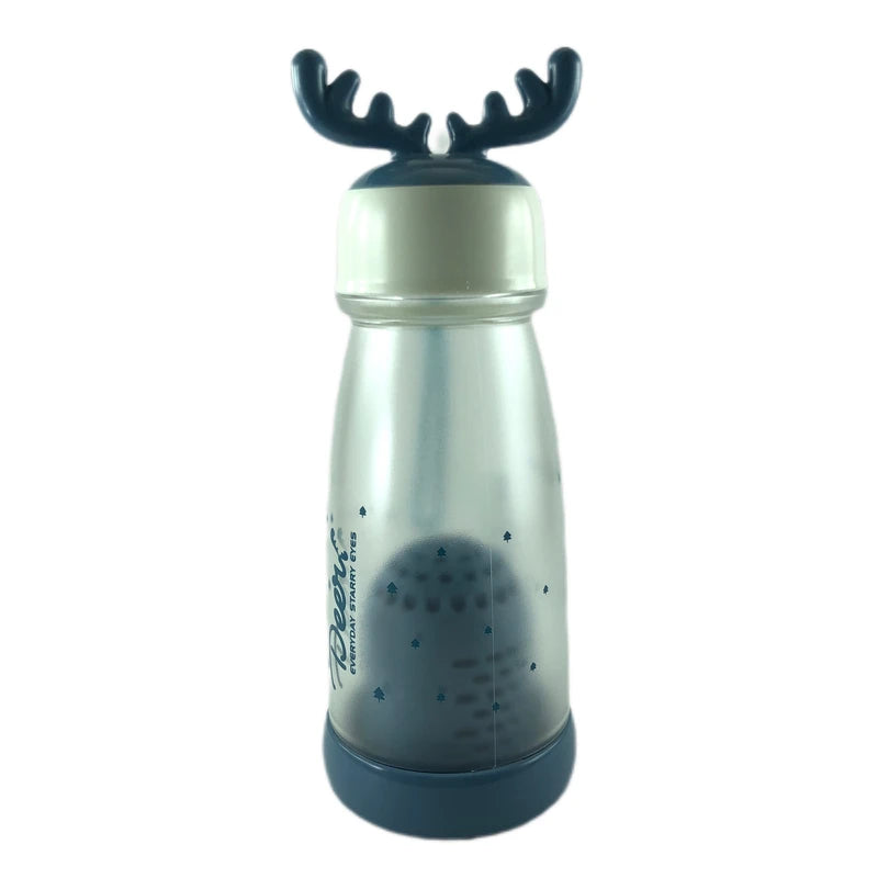 Reindeer Antler Plastic Water Bottle with Tea Infuser - 300ml