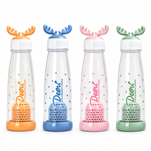 Reindeer Antler Plastic Water Bottle with Tea Infuser - 300ml