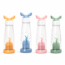 Reindeer Antler Plastic Water Bottle with Tea Infuser - 300ml