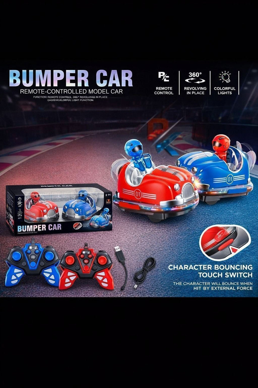 RC Bumper Car Set – 2 Remote Control Battle Cars for Kids
