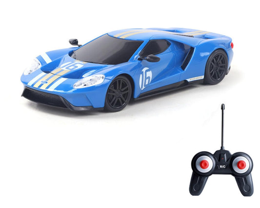 Vinie Remote Control Car for Boys, RC Cars Ford GT Heritage Edition, 1:24 Scale Officially Licensed Kids Toys, Race Car with Cool Led Lights, 4 5 6 7 8 9 10 11 12 Year Old Boy Birthday Gift (Blue)