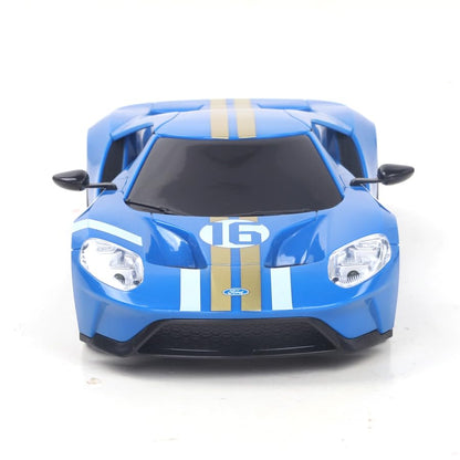 Vinie Remote Control Car for Boys, RC Cars Ford GT Heritage Edition, 1:24 Scale Officially Licensed Kids Toys, Race Car with Cool Led Lights, 4 5 6 7 8 9 10 11 12 Year Old Boy Birthday Gift (Blue)