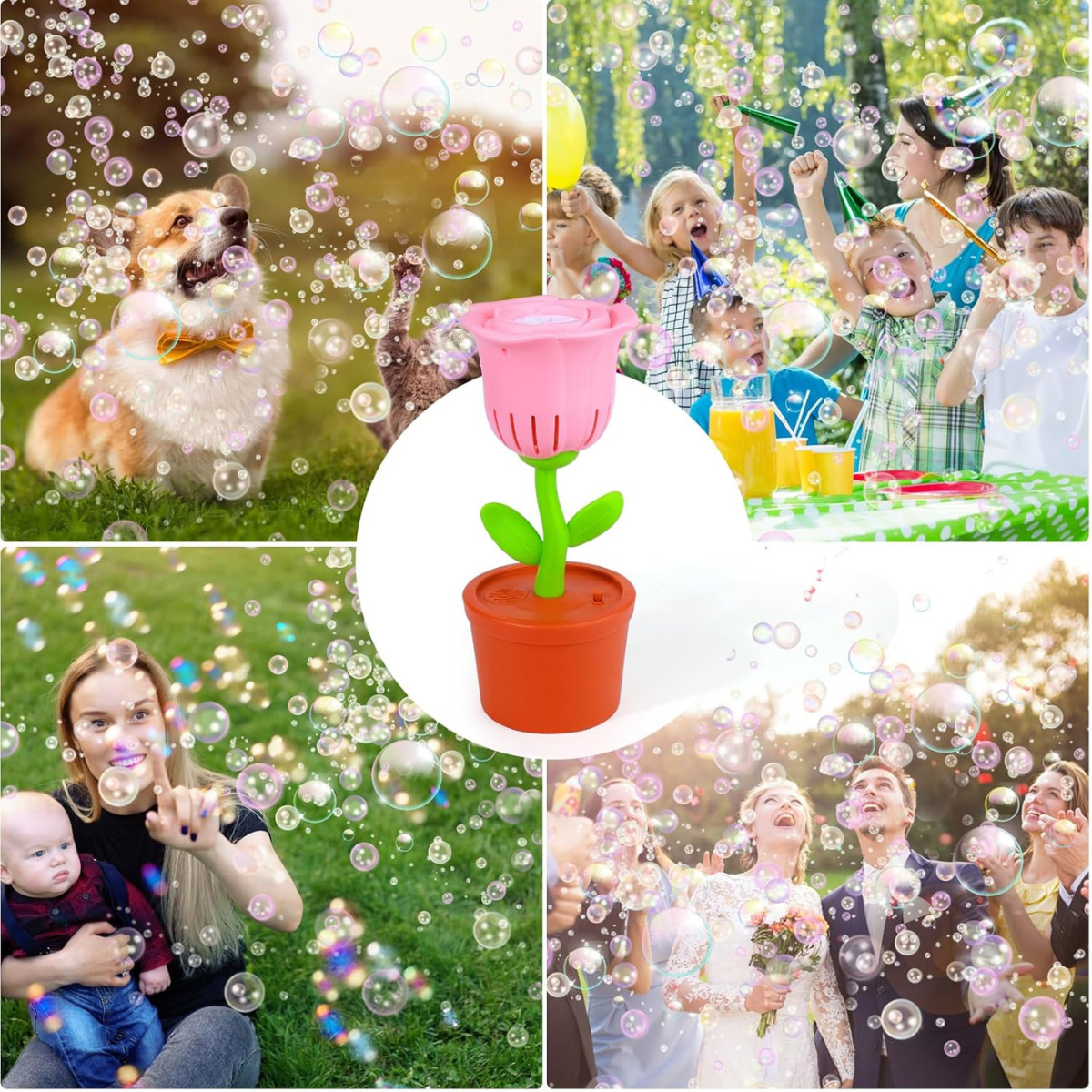 Rose Plant Automatic Bubble Machine EC