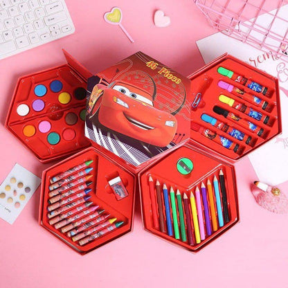Colour Kit with Crayons, Coloured Pencils and Watercolour Markers 46 Piece