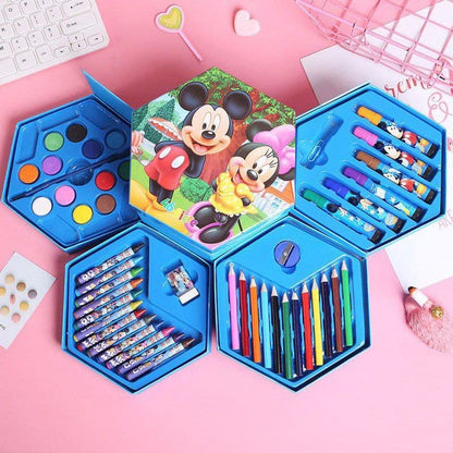 Colour Kit with Crayons, Coloured Pencils and Watercolour Markers 46 Piece
