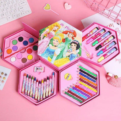 Colour Kit with Crayons, Coloured Pencils and Watercolour Markers 46 Piece