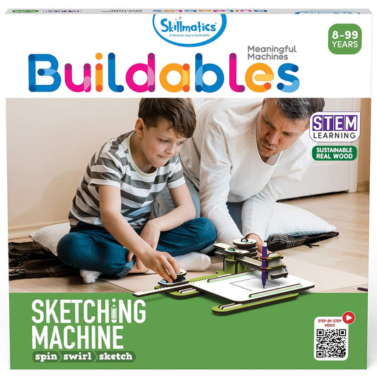 Skillmatics STEM Building Toy : Buildables Sketching Machine | Gifts for Ages 8 and Up | Educational & Construction Activity Kit