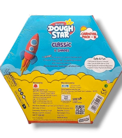 Skoodle Dough Star Carnival Pack of 6 Shades - 150 g