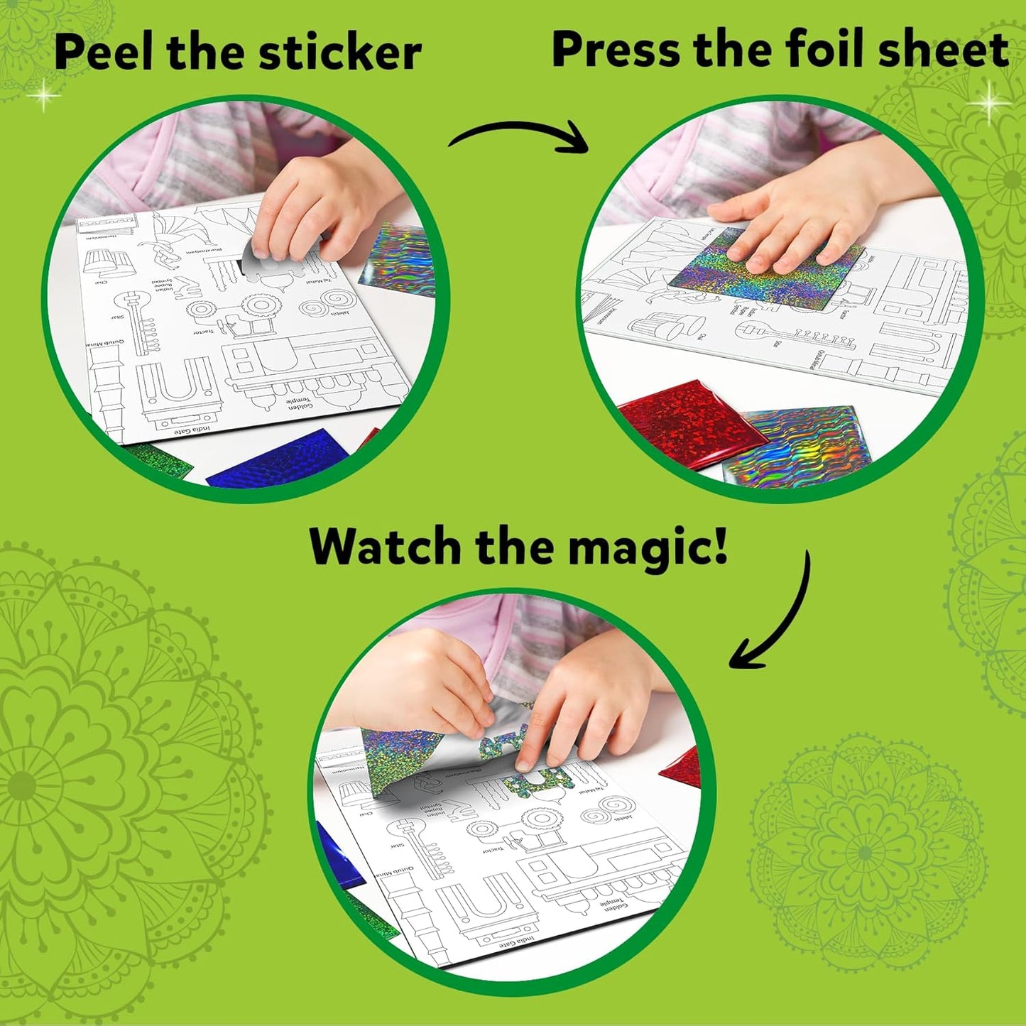 Skillmatics Foil Fun - Incredible India, No Mess Art for Kids, DIY Creative & Educational Activity, Craft Kits, Travel Toys, Gifts for Ages 4, 5, 6, 7, 8, 9, 10, 11, 12