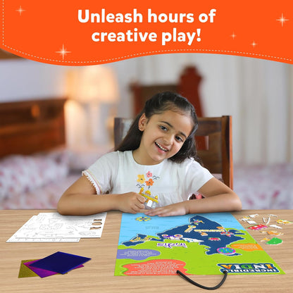 Skillmatics Foil Fun - Incredible India, No Mess Art for Kids, DIY Creative & Educational Activity, Craft Kits, Travel Toys, Gifts for Ages 4, 5, 6, 7, 8, 9, 10, 11, 12