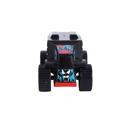 SKOODLE Marvel Pull-Back Monster Truck - Venom Edition, Marvel Inspired Toy Bikes with Sturdy and Long-Lasting Construction, Enhances Motor Skills and Fun Vehicle Toy for Gifting - Black