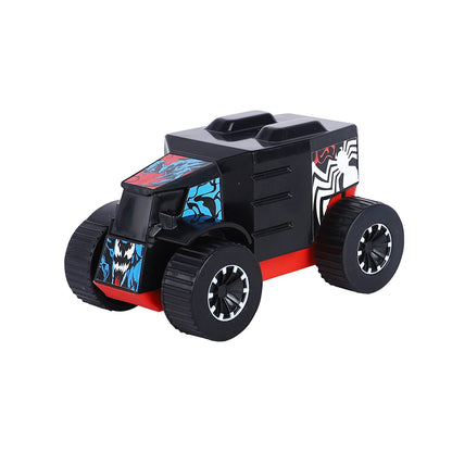 SKOODLE Marvel Pull-Back Monster Truck - Venom Edition, Marvel Inspired Toy Bikes with Sturdy and Long-Lasting Construction, Enhances Motor Skills and Fun Vehicle Toy for Gifting - Black