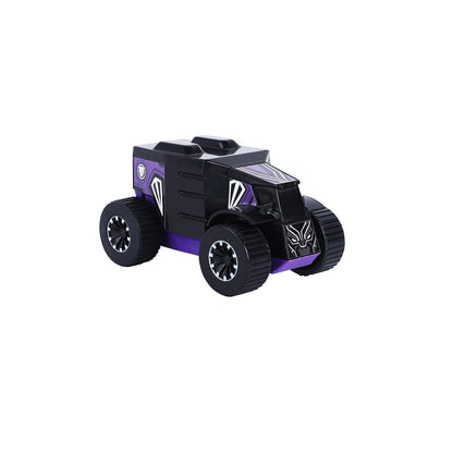 SKOODLE Kid Marvel Pull-Back Monster Truck - Black Panther Edition, Marvel Inspired Toy Bikes with Sturdy and Long-Lasting Construction, Enhances Motor Skills and Fun Vehicle Toy for Gifting - Blue