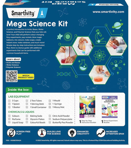 Smartivity Mega Science Kit 150+ Science Experiment Kit for Kids 6 to 14 Years Old | Birthday Gifts for Boys & Girls | STEM Educational Toy for Kids 6,7,8,9,10,11,12,13,14 Years Old Kids