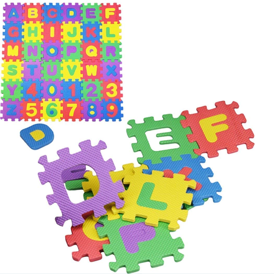 ABC & Numbers Interlocking Foam Puzzle Mat – 36 Pcs