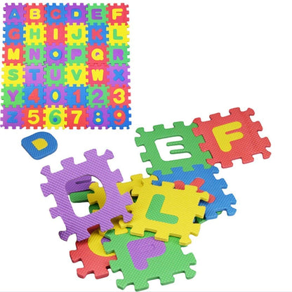 ABC & Numbers Interlocking Foam Puzzle Mat – 36 Pcs