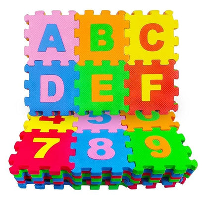 36 Pieces Alphabet & Number Floor Mats for Kids, Puzzle EVA Foam Mat for Children Above 2 Years
