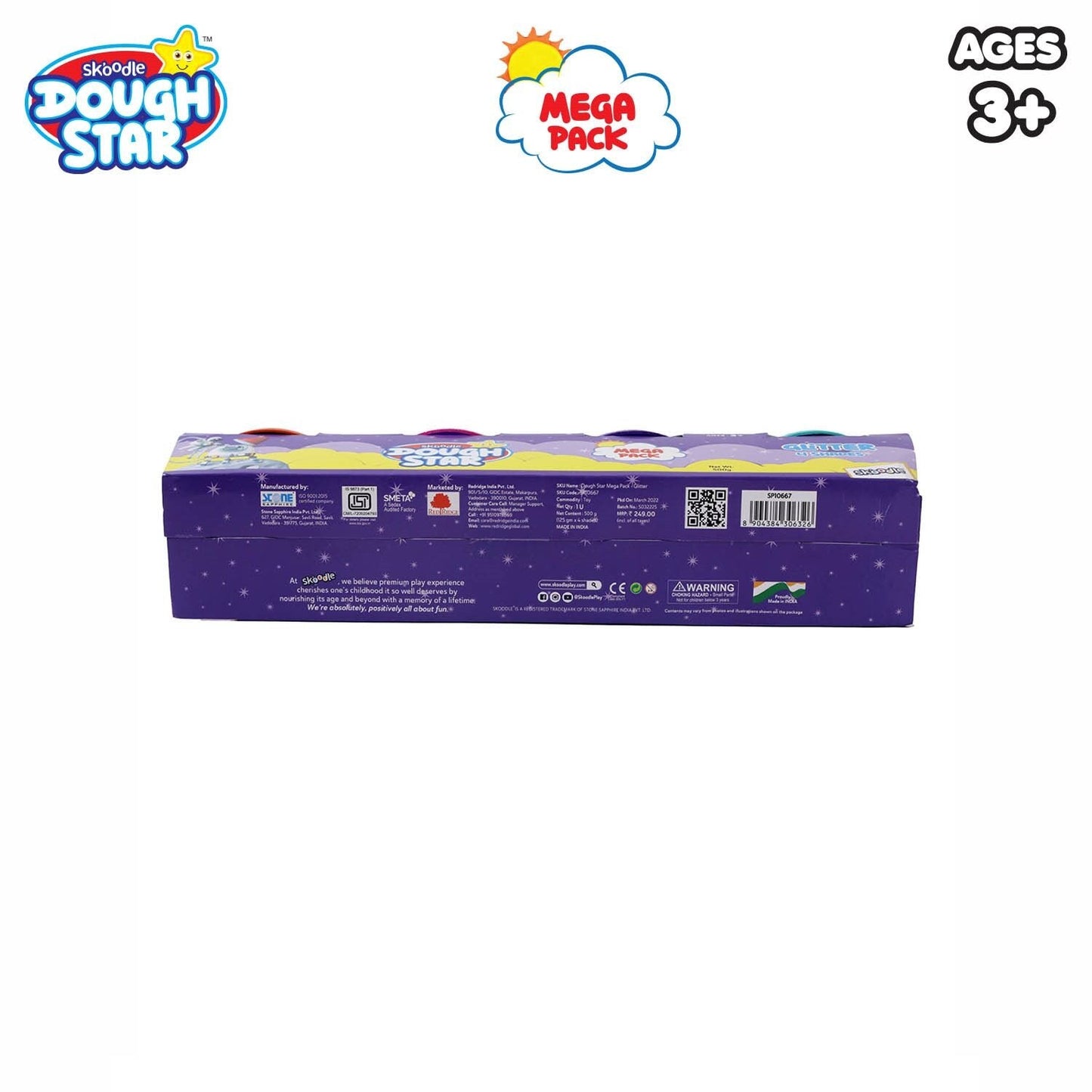 Skoodle Dough Star Mega 125 Gm - Pack Of Glitter