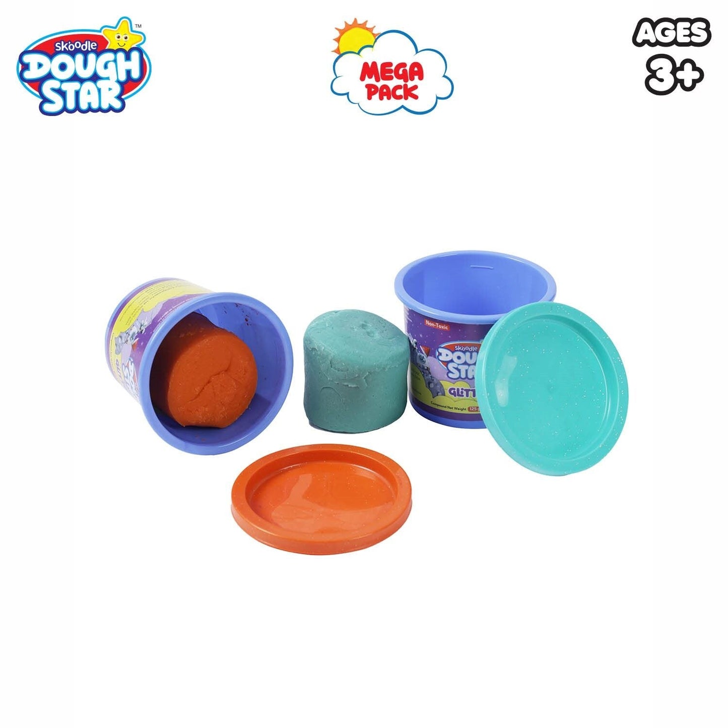 Skoodle Dough Star Mega 125 Gm - Pack Of Glitter
