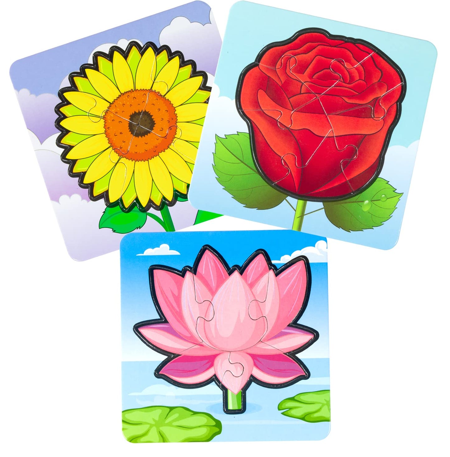 Skoodle Quest My First Flowers Puzzle Set of 3