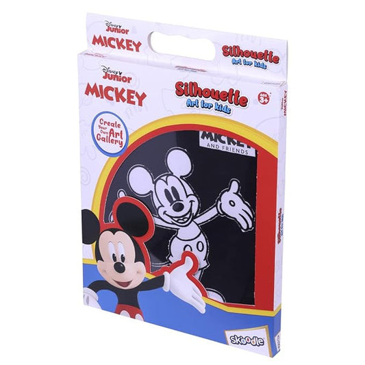 Disney Junior Mickey Silhouette Art with Strings, Colouring Charts with Sketch Pens, Set of Sketch Pens, Birthday Gift for 3+