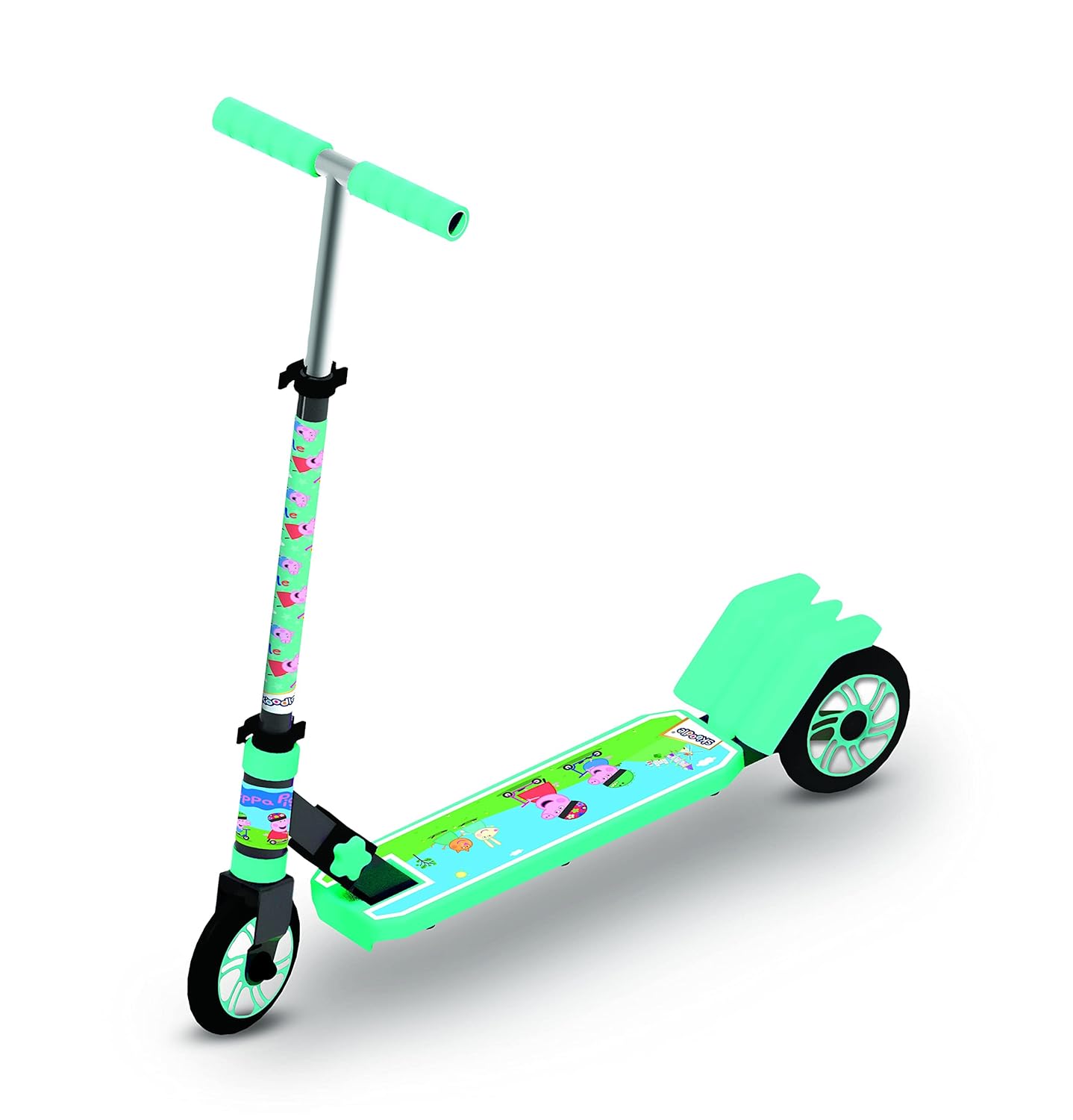 Skoodle Peppa Pig 3 Wheels Kick Scooter (Ocean Green), Youth