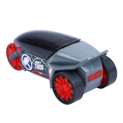 SKOODLE Marvel Pull-Back Rider Bike for Kids - Thor Edition Motorcycles, Marvel Inspired Toy Bikes with Sturdy and Long-Lasting Construction, Enhances Motor Skills and Fun Vehicle Toy for Gift - Grey