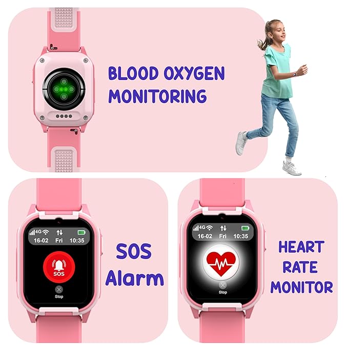 SPIKY Gnome Kids Smartwatch | with HD 4G Video & Voice Calling | IP67 Waterproof, GPS - LBS Tracking - WiFi, Geo Fencing, SOS Button | Best Smartwatch for Kids Boys & Girls