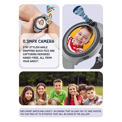 SPIKY Smart Watch for Kids Girls and Boys, GPS Tracking Smartwatch with 4G Sim Support, SOS, Long Battery, WiFi, IP68 | Voice & Video Call Watch (Black)