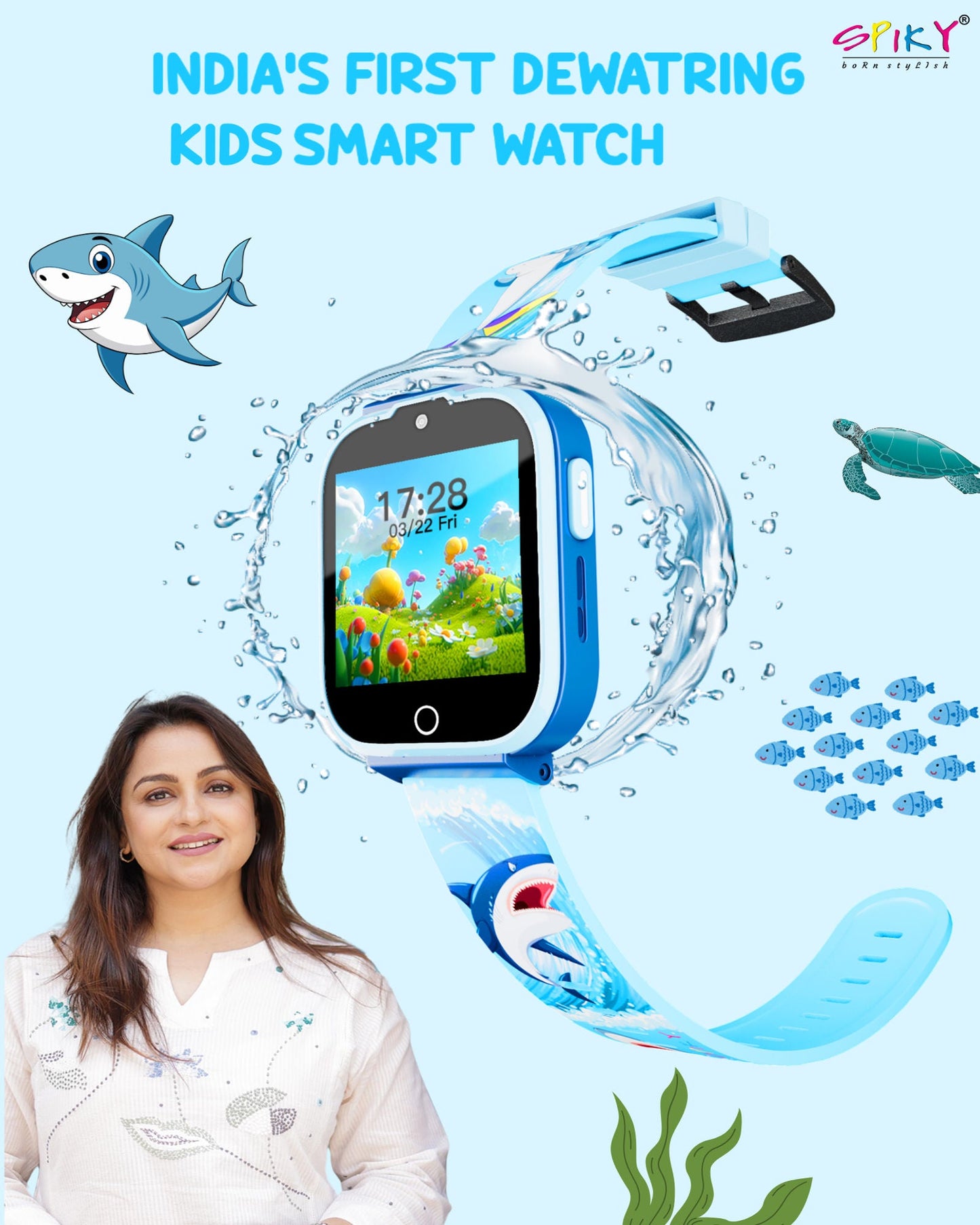 SPIKY Cyclops 4G Kids Smartwatch, GPS, Video Call, Dewatering