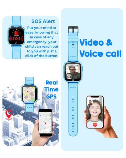 SPIKY Cyclops 4G Kids Smartwatch, GPS, Video Call, Dewatering