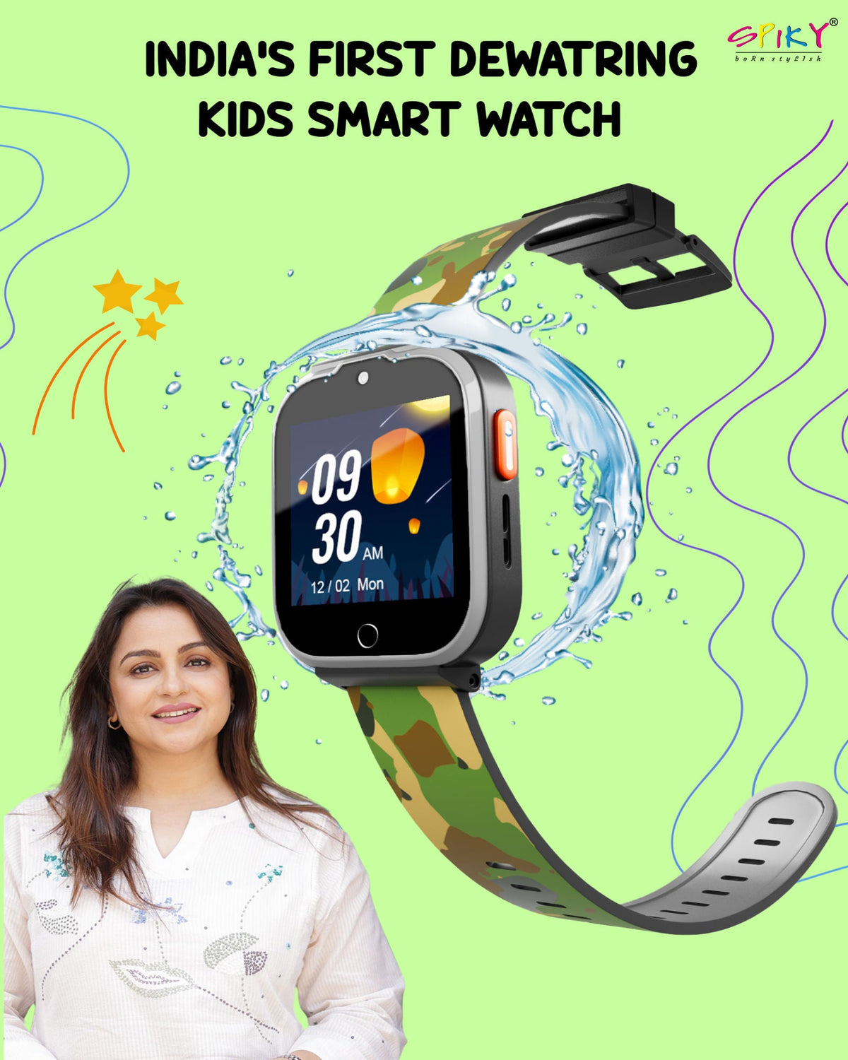 SPIKY Cyclops 4G Kids Smartwatch, GPS, Video Call, Dewatering