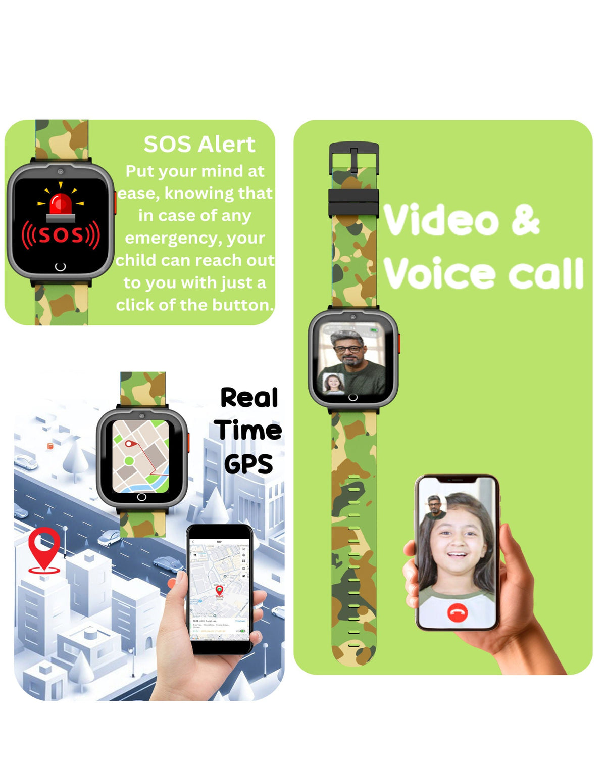 SPIKY Cyclops 4G Kids Smartwatch, GPS, Video Call, Dewatering