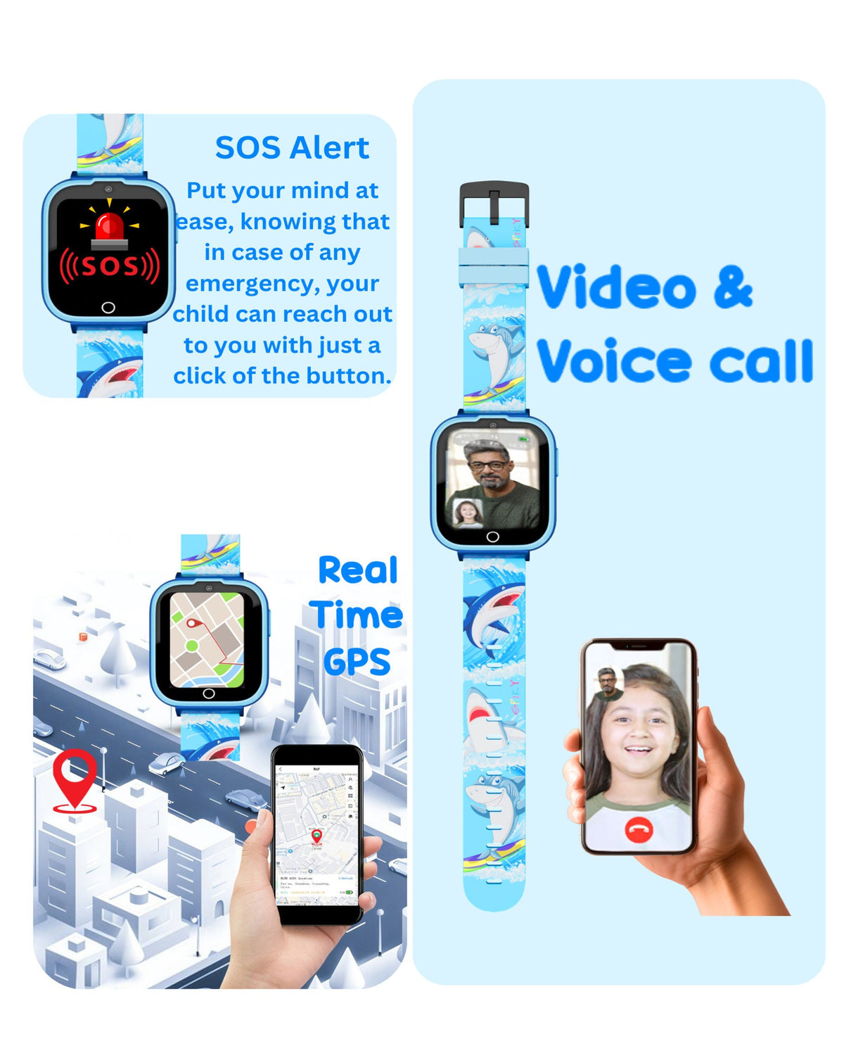 SPIKY Cyclops 4G Kids Smartwatch, GPS, Video Call, Dewatering