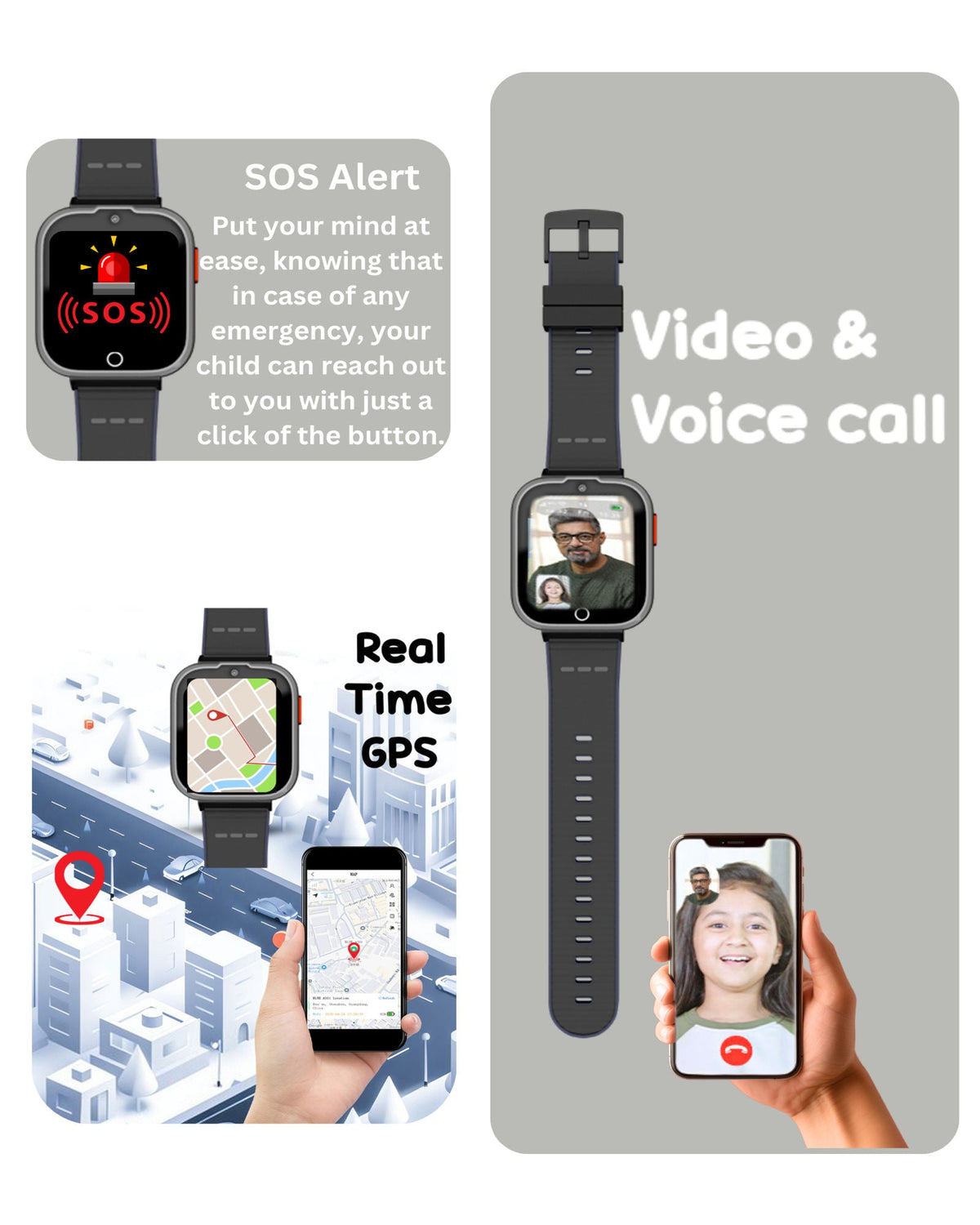 SPIKY Cyclops 4G Kids Smartwatch, GPS, Video Call, Dewatering
