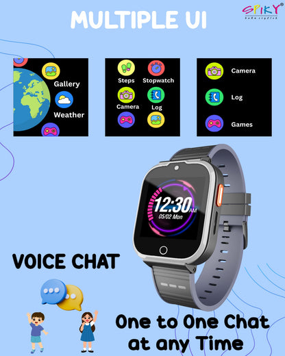 SPIKY Cyclops 4G Kids Smartwatch, GPS, Video Call, Dewatering