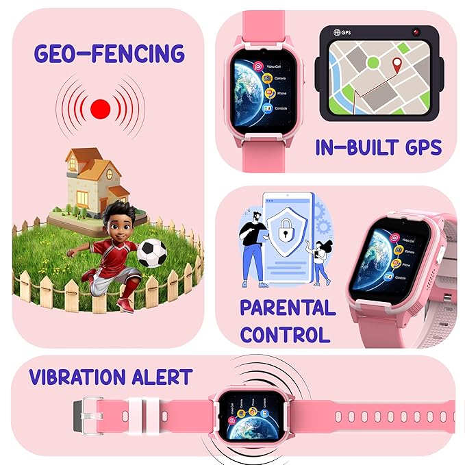 SPIKY Gnome Kids Smartwatch | with HD 4G Video & Voice Calling | IP67 Waterproof, GPS - LBS Tracking - WiFi, Geo Fencing, SOS Button | Best Smartwatch for Kids Boys & Girls