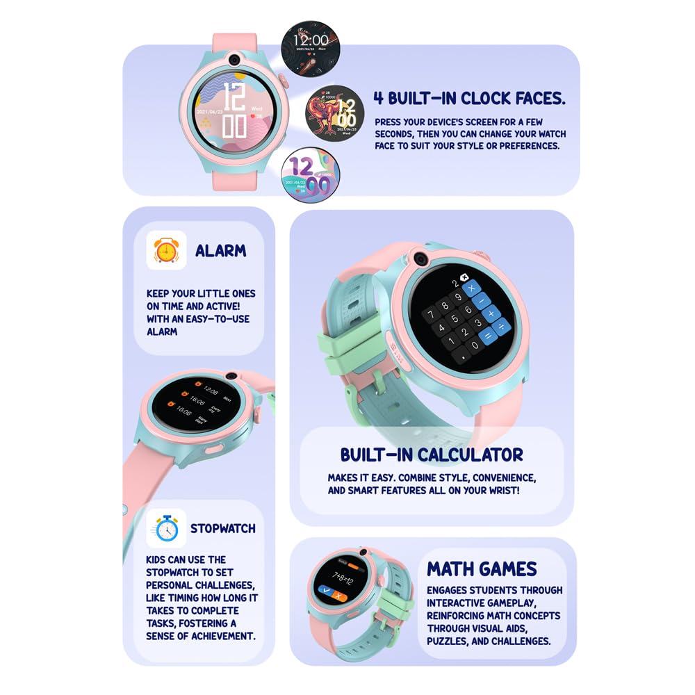 SPIKY Cacus 4G GPS Kids Smartwatch Video Call SOS IP67